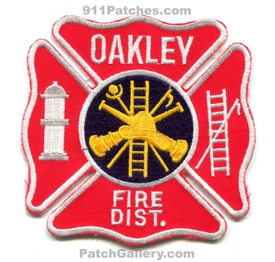 Oakley Fire District Patch (California)
Scan By: PatchGallery.com
Keywords: dist. department dept.
