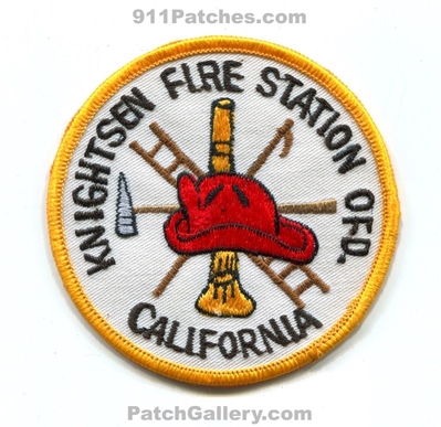 Oakley Fire Department Knightsen Station Patch (California)
Scan By: PatchGallery.com
Keywords: dept. ofd company co.