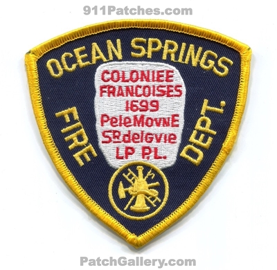 Ocean Springs Fire Department Patch (Mississippi)
Scan By: PatchGallery.com
Keywords: dept. 1699