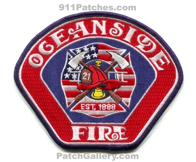 Oceanside Fire Department Patch (California)
Scan By: PatchGallery.com
Keywords: dept. 21 est. 1888