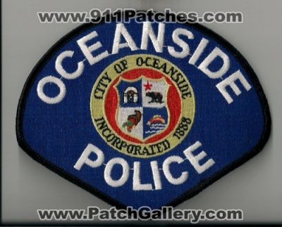 Oceanside Police Department (California)
Thanks to Phil Colonnelli for this scan.
Keywords: dept. city of