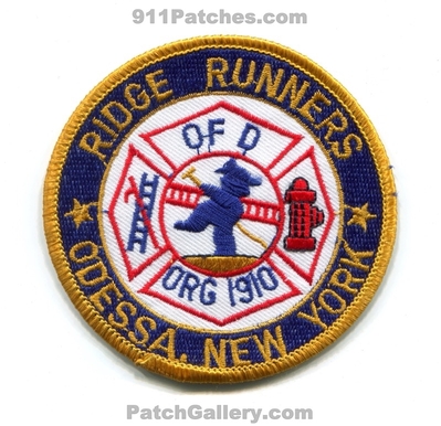 Odessa Fire Department Patch (New York)
Scan By: PatchGallery.com
Keywords: dept. ofd ridge runners org 1910
