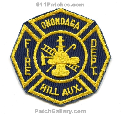 Onondaga Hill Fire Department Auxiliary Patch (New York)
Scan By: PatchGallery.com
Keywords: dept. aux.