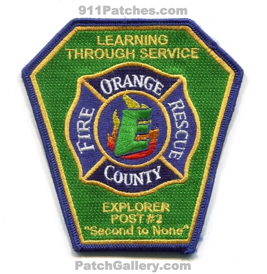 Orange County Fire Rescue Department Explorer Post 2 Patch (Florida)
Scan By: PatchGallery.com
Keywords: co. dept. #2 learning through service second to none