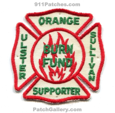 Orange Ulster Sullivan Burn Fund Supporter Fire Department Patch (New York)
Scan By: PatchGallery.com
Keywords: county co. dept.