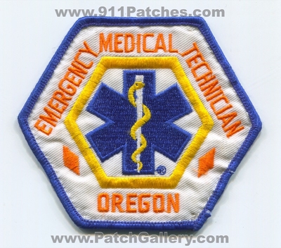 Oregon State Emergency Medical Technician EMT EMS Patch (Oregon)
Scan By: PatchGallery.com
Keywords: certified licensed Registered E.M.T. Services E.M.S. Ambulance
