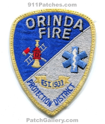 Orinda Fire Protection District Patch (California)
Scan By: PatchGallery.com
Keywords: prot. dist. department dept. est. 1933