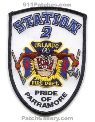 Orlando Fire Department Station 2 Patch (Florida)
Scan By: PatchGallery.com
Keywords: dept. ofd o.f.d. company co. pride of parramore taz