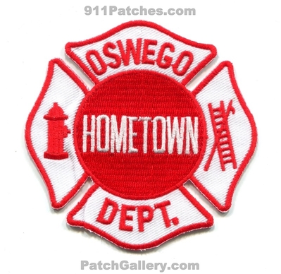 Oswego Hometown Fire Department Patch (Illinois)
Scan By: PatchGallery.com
Keywords: dept.