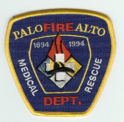 Palo Alto Fire Dept
Thanks to PaulsFirePatches.com for this scan.
Keywords: california department rescue