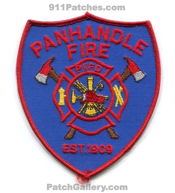 Panhandle Volunteer Fire Department Patch (Texas)
Scan By: PatchGallery.com
Keywords: vol. dept. pvfd est. 1909