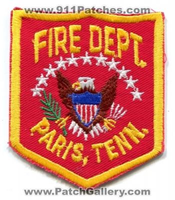 Paris Fire Department (Tennessee)
Scan By: PatchGallery.com
Keywords: dept. tenn.