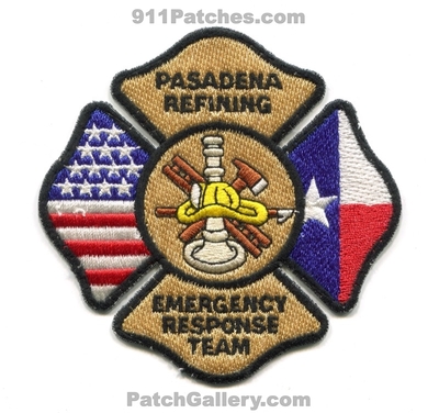 Pasadena Refining Emergency Response Team ERT Patch (Texas)
Scan By: PatchGallery.com
Keywords: fire ems rescue hazmat haz-mat oil gas petroleum refinery industrial plant