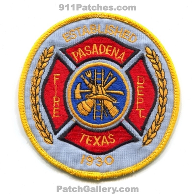 Pasadena Fire Department Patch (Texas)
Scan By: PatchGallery.com
Keywords: dept. established 1930