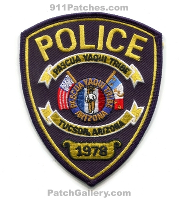 Pascua Yaqui Tribe Police Department Patch (Arizona)
Scan By: PatchGallery.com
Keywords: indian tribal tucson 1978