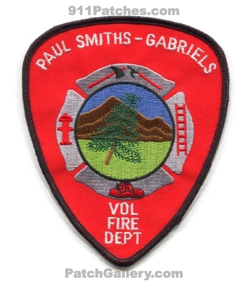 Paul Smiths Gabriels Volunteer Fire Department Patch (New York)
Scan By: PatchGallery.com
Keywords: vol. dept.