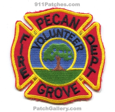 Pecan Grove Volunteer Fire Department Patch (Texas)
Scan By: PatchGallery.com
Keywords: vol. dept.