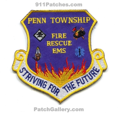 Penn Township Fire Rescue EMS Department Patch (Pennsylvania)
Scan By: PatchGallery.com
Keywords: twp. dept. striving for the future
