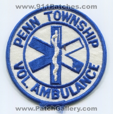 Penn Township Volunteer Ambulance EMS Patch (UNKNOWN STATE)
Scan By: PatchGallery.com
Keywords: twp. vol.