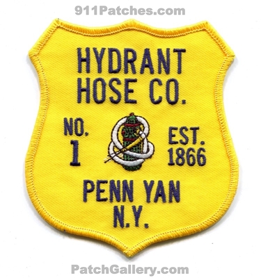Penn Yan Fire Department Hydrant Hose Company 1 Patch (New York)
Scan By: PatchGallery.com
Keywords: dept. co. number no. #1 station est. 1866