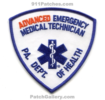 Pennsylvania State Advanced Emergency Medical Technician AEMT EMS Patch (Pennsylvania)
Scan By: PatchGallery.com
Keywords: department dept. of health doh services ambulance