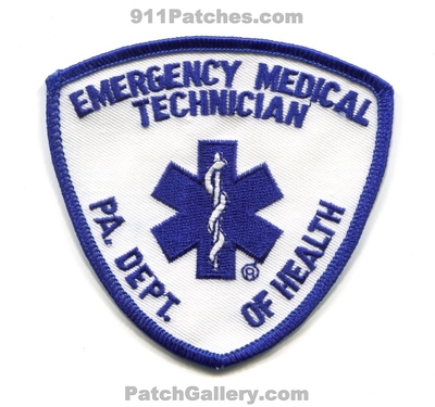 Pennsylvania State Emergency Medical Technician EMT EMS Patch (Pennsylvania)
Scan By: PatchGallery.com
Keywords: e.m.t. services e.m.s. ambulance department dept. of health doh