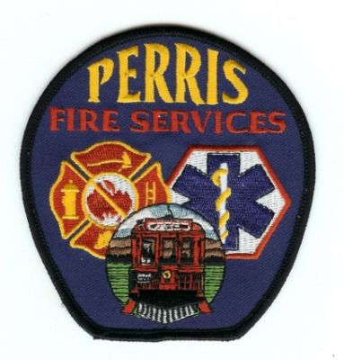 Perris Fire Services (California)
Thanks to PaulsFirePatches.com for this scan.
