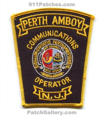 Perth Amboy Police Department Communications Operator Patch (New Jersey)
Scan By: PatchGallery.com
Keywords: dept. 911 dispatcher fire ems