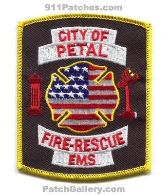 Petal Fire Rescue Department Patch (Mississippi)
Scan By: PatchGallery.com
Keywords: city of dept. ems