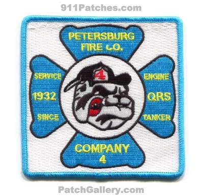 Petersburg Fire Company 4 Patch (Pennsylvania)
Scan By: PatchGallery.com
Keywords: co. department dept. engine qrs tanker station service since 1932
