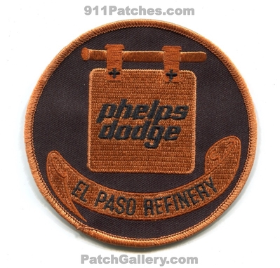 Phelps Dodge Mining El Paso Refinery Patch (Texas)
Scan By: PatchGallery.com
