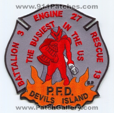Philadelphia Fire Department Engine 27 Rescue 13 Battalion 3 Patch (Pennsylvania)
Scan By: PatchGallery.com
Keywords: Phila. Dept. PFD P.F.D. Company Co. Station The Busiest in the US Devils Island