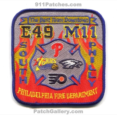 Philadelphia Fire Department Engine 49 Medic 11 Patch (Pennsylvania)
Scan By: PatchGallery.com
Keywords: dept. pfd company co. station e49 m11 south philly the best team downtown phillies 76ers eagles flyers