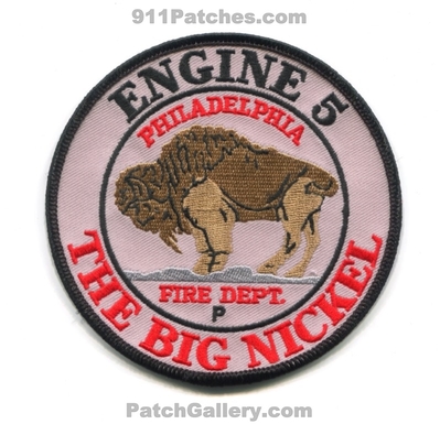 Philadelphia Fire Department Engine 5 Patch (Pennsylvania)
Scan By: PatchGallery.com
Keywords: dept. company co. station the big nickel buffalo