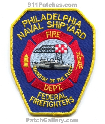 Philadelphia Naval Shipyard Fire Department Federal Firefighters USN Navy Military Patch (Pennsylvania)
Scan By: PatchGallery.com
Keywords: dept. mainstay of the fleet