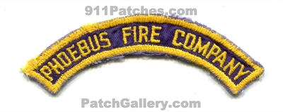 Phoebus Fire Company Patch (Virginia)
Scan By: PatchGallery.com
Keywords: co. department dept.