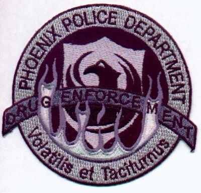 Phoenix Police Department Drug Enforcement
Thanks to EmblemAndPatchSales.com for this scan.
Keywords: arizona