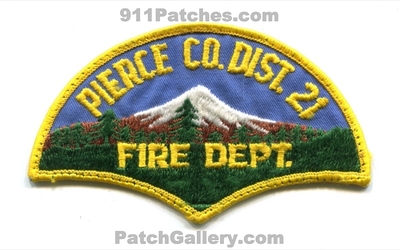 Pierce County Fire District 21 Patch (Washington)
Scan By: PatchGallery.com
Keywords: co. dist. number no. #21 department dept.