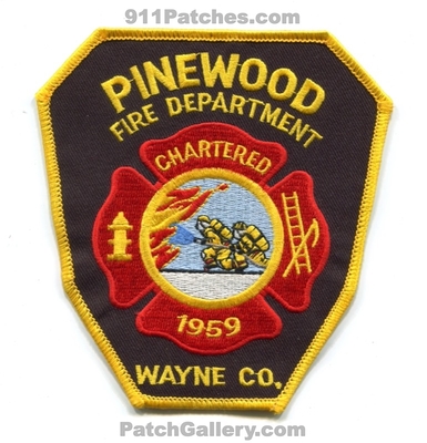 Pinewood Fire Department Wayne County Patch (North Carolina)
Scan By: PatchGallery.com
Keywords: dept. co. chartered 1959
