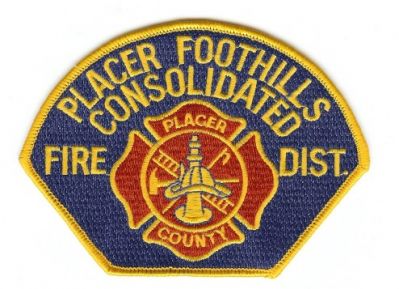 Placer Foothills Consolidated Fire Dist
Thanks to PaulsFirePatches.com for this scan.
Keywords: california district county