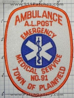 Plainfield Ambulance A.L. Post Number 91 (Connecticut)
Thanks to swmpside for this picture.
Keywords: al no. #91 town of emergency medical service ems