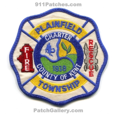 Plainfield Township Fire Rescue Department Patch (Michigan)
Scan By: PatchGallery.com
Keywords: charter twp. dept. county of kent 1838