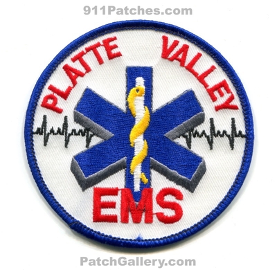 Platte Valley Emergency Medical Services EMS Patch (Colorado)
[b]Scan From: Our Collection[/b]
Keywords: ambulance emt paramedic hospital