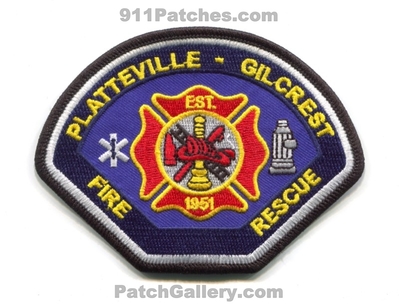 Platteville Gilcrest Fire Rescue Department Patch (Colorado)
[b]Scan From: Our Collection[/b]
Keywords: dept. est. 1951
