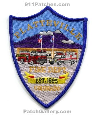 Platteville Fire Department Patch (Colorado)
[b]Scan From: Our Collection[/b]
Keywords: dept. est. 1895