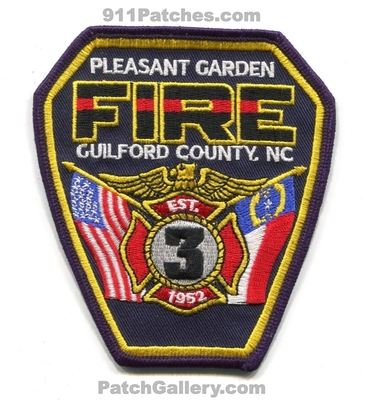 Pleasant Grove Fire Department 3 Guilford County Patch (North Carolina)
Scan By: PatchGallery.com
Keywords: dept. co. est. 1952