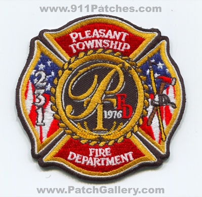 Pleasant Township Fire Department Station 231 Patch (Ohio)
Scan By: PatchGallery.com
Keywords: twp. dept. pfd 1976