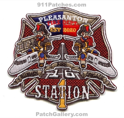 Pleasanton Fire Department Station 1 Patch (Texas)
Scan By: PatchGallery.com
[b]Patch Made By: 911Patches.com[/b]
Keywords: dept. company co. runway brigade 16 est 2020