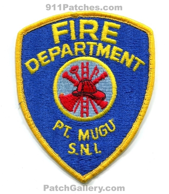 Point Mugu San Nicolas Island Fire Department USN Navy Military Patch (California)
Scan By: PatchGallery.com
Keywords: pt. sni s.n.i. dept.