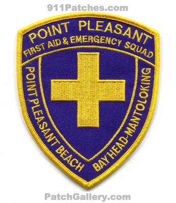 Point Pleasant First Aid and Emergency Squad EMS Patch (New Jersey)
Scan By: PatchGallery.com
In Memory of Bernie Shaffer
Keywords: ambulance & ambulance beach bay head mantoloking